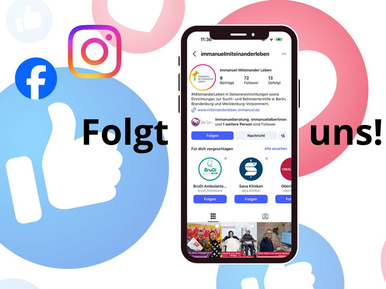 Immanuel Miteinander Leben ist auf Instagram und Facebook zu finden